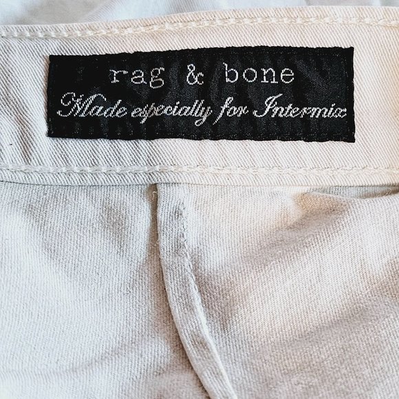 Rag and Bone Ivory Intermix Arrow Embroidery Khaki Pants, Sz 24 - Picture 12 of 12